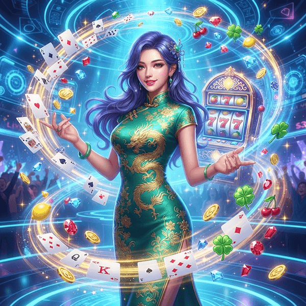 Vibrant underwater fish gaming world with golden prizes